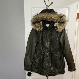 American Rag  Faux-Fur-Trim Hooded Parka size XL